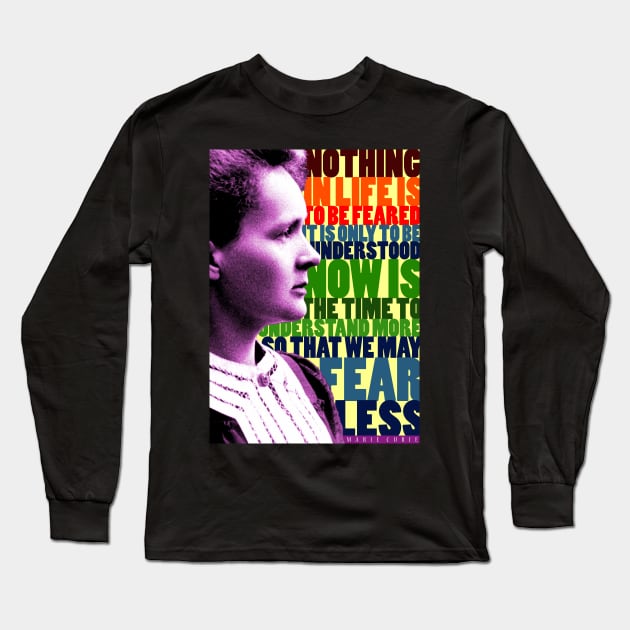Marie Curie Long Sleeve T-Shirt by pahleeloola
